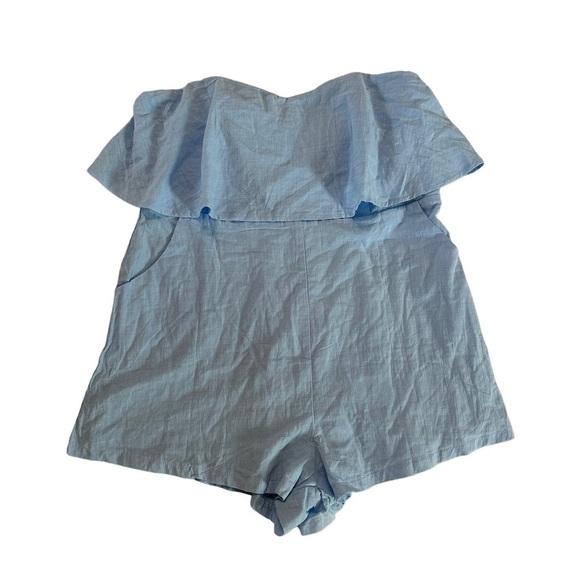 Showpo. Blue Strapless Sweetheart Romper Size 6 - Picture 1 of 17